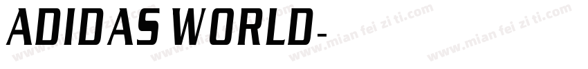 Adidas world字体转换